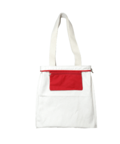 Alternative view of Ecobag em algodão com alça em algodão bolso interno e fechamento com zíper