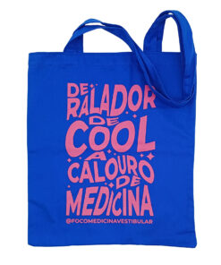 Ecobag em sarja com alça do próprio material e botão magnético