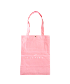 Alternative view of Ecobag em sarja com alça do próprio material, bolso interno com zíper e botão magnético