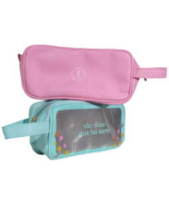 Necessaire com visor de cristal e forro