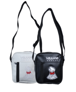 Shoulder Bag em couro sintético com bordado